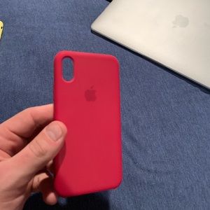 Apple iPhone X Raspberry silicone case
